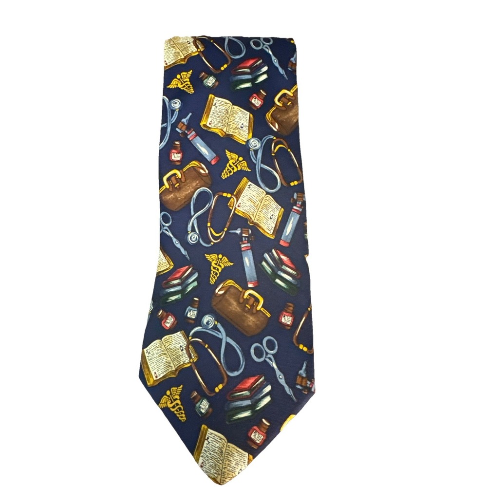 Physicians Necktie Men's Alynn Neckwear Medical Fashions 100% Silk Doctor